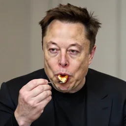 elon musk eating food