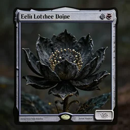 a beautiful and hyperdetailed magic the gathering card of a black lotus flower, centered in fram, in the style of magic the gathering!!!!, ultrawide lens, 8 k, volumetric lighting, cinematic, find detail, cell shaded, intricate detail, octane render, art by chris rahn and andreas rocha and alayna danner and adam paquette