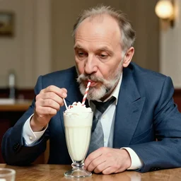 lenin eats milkshake