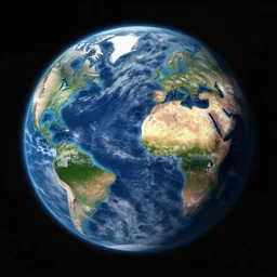 an intergalactic habitable planet | sci-fi | visible land mass