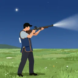 shooting star with a gun