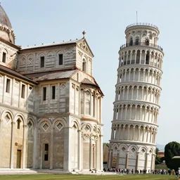 a demolished and ruined leaning tower of pisa