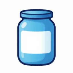 2 d vector art of a blue jar