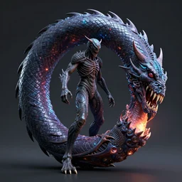 human ouroboros, high resolution, highly detailed, unreal engine 5, uhd, spectral, terrifying