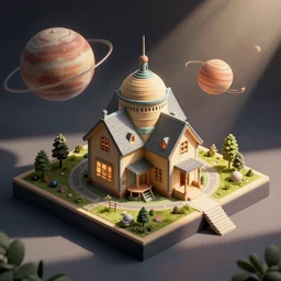 #Digital 2D #Concept Art #Game Art #Architectural Concepts #concept #isometric #the solar system #building #house #game art