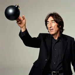 dramatic movie poster of John Lennon throwing a fully charged spirit bomb