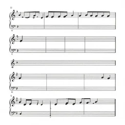 neat easy - to - read legible authentic simple musical notation