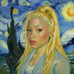 portrait of nicki minaj by vincent van gogh