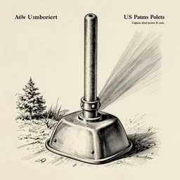 Illustration of a US Patent of a toilet plunger