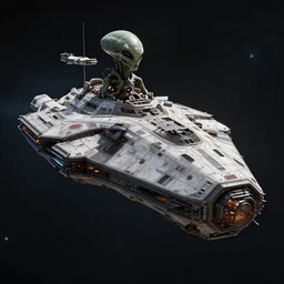 military spaceship of alien brainsuckers in space, galaxy, cyberpunk, fine details, studio lighting, subtle shadows, art by katsuya terada, photorealism, hyper realism, octane render, hyper detailed, canon eos r 3, f / 1. 4, iso 2 0 0, 1 / 1 6 0 s, medium shot, 8 k, raw, unedited, in - frame,