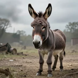 a funny looking donkey being confused as to what to do in an apocalypse