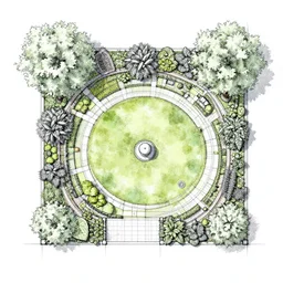 highly technical garden plan, overhead plan sketch, garden design by charlotte rowe, del buono gazerwitz landscape architecture