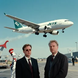 the jets plane flies through an alternate dimension, film still from the movie directed by christopher nolan and david cronenberg with art direction by zdzisław beksinski and dr. seuss