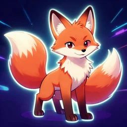 a cyberpunk anthropomorphic fox with a fluffy tail, comic art, trending on furaffinity, cartoon, kawaii, backlighting, furry art!!!, neon