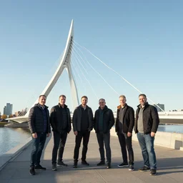 futuristic provencher bridge in winnipeg, david a. hardy, victor einrich, gregory crewdson, ian mcque, mike winkelmann, simon stalenhag,