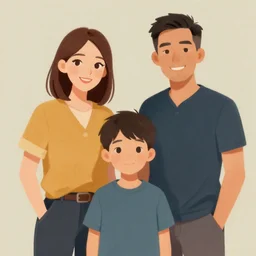 portrait of 👨👩👦 by wlop, trending on artstation