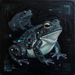 toads, toad, glitches, shapes, artwork, abstract, acrylic, oil, clay, lines, vektroid, dots, drips, spots, tears, leaks, glitch, pixels, geometry, data, datamosh, data, motherboard, minimal, vinyl, binary, code, cybernetic, painting, dark, eerie, cyber