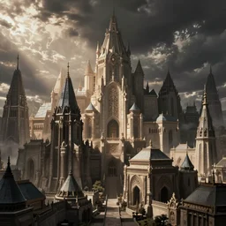 planescape art style city wallpaper