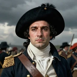 close up portrait french revolution storming of the Bastille. fashion editorial. hyperrealistic. detailed. depth of field. high definition. 8k. photography.