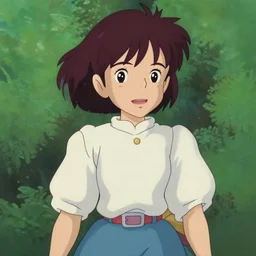 daria cartoon character as a ghibli anime
