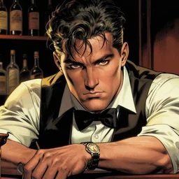 barman, amazing beautiful detailed close up artwork by jim lee
