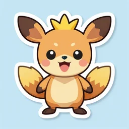 cute miss mascot mangriff mangriff zangoose pokemon sticker art, cronobreaker, beeple game icon