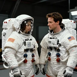 real vintage photo, an astronaut meeting keanu reeves, detailed, hyper realistic, 4 k octan render, unreal 5