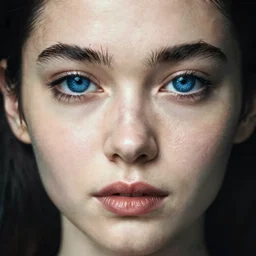 human face blueeyes
