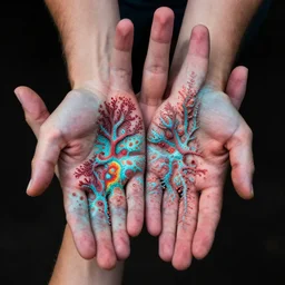reaction diffusion coral pattern hands