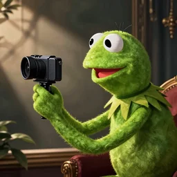POV: Kermit is taking a video of you, candid photo creepy