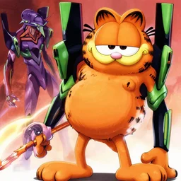 garfield starts the third impact, neon genesis evangelion, anime