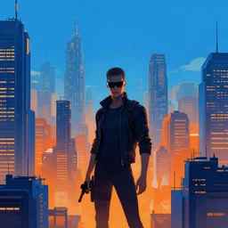 epic cyberpunk cityscape, blue and orange tones : : blade runner, james guilleard, beeple, laurie greasley, dan mcpharlin : : ornate, dynamic, particulate, rich colors, intricate, elegant, highly detailed, centered, artstation, smooth, sharp focus, octane render, 3 d