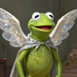 Portrait of Kermit the Frog, white glowing eyes, silver hair, cloak, ethereal wings, male, fantasy, extremely detailed, digital painting, artstation, concept art, smooth, sharp focus, illustration, stunning lighting, art by artgerm and greg rutkowski and alphonse mucha and simon stalenhag, realistic character concept, high fantasy, light atmosphere, golden ratio, cinematic lighting, hyperdetailed, high resolution, insanely detailed and intricate, artstation, Marc Simonetti, Greg Rutkowski, 8k