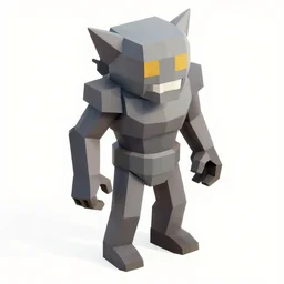 low polygon render of a mimic from dungeons and dragons on a white background, isometric 3 d, ultra hd