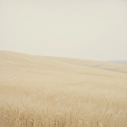 painterly minimal endless bland pale bleached sloping wheat farmland 1 2 3 6 by from mulan ( 1 9 9 7 )