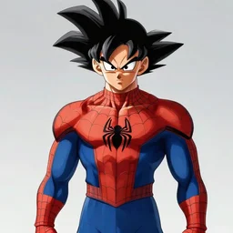 videl from dragon ball z wearing spider man's clothes