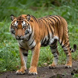 a wolf tiger!!! hybrid! hyper realistic!! realistic lighting!! wildlife photographer of the year!!! bold natural colors, national geographic, hd, wide angle, 8 k