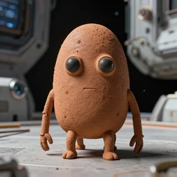 cinematic portrait of single mudbrick having 8 tiny legs, standing on space station floor, space station at background, high detail, 8 k, sharp focus, movie still, dramatic lighting, ray tracing, smooth, lane brown, finnstark, oleg bulakh, diego fazio, mike dargas, emanuele dascanio, felix englund, michal karcz