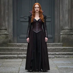 full body of emma stone as a vampire warrior