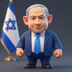 a 3 d render of benjamin netanyahu as a video game character
