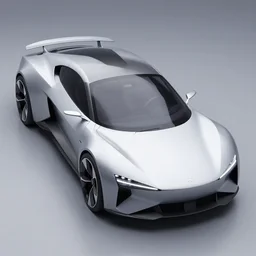 Furturistic grey and white concept car, concept art, by Ash Thorp, 3D render, Octane Render