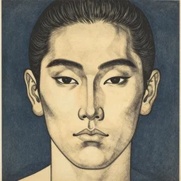 beautiful symmetrical anatomically correct face by woodblock print, nicolas delort, moebius, victo ngai, josan gonzalez, kilian eng