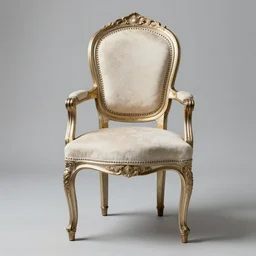 baroque chair, product photo, highly detailed