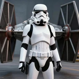 female stormtrooper cosplay in front of tie fighter, still from star wars movie, wlop, dan mumford, artgerm, liam brazier, peter mohrbacher, 8 k, featured in artstation, octane render, cinematic, sexy, elegant, intricate