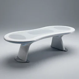 a futuristic table, curved fzd school of design