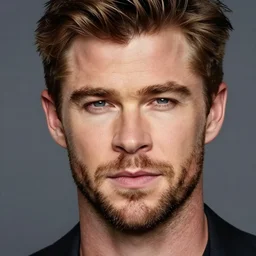 portrait of beautiful female chris hemsworth by mario testino, headshot, detailed, award winning, sony a 7 r