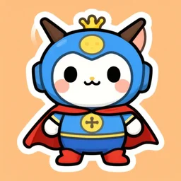 cute miss mascot yanma yanma yanma super hero sticker art, cronobreaker, beeple game icon