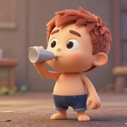 photorealistic jimmy neutron sipping lean. hyperdetailed photorealism