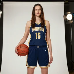 winona ryder as a 6'4 inch tall female basketball player, studio lighting, hyperreal, soft focus