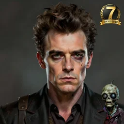 portrait of a handsome morrissey as a zombie with a large quiff and thick eyebrows, 7 days to die zombie, fine art, award winning, intricate, elegant, sharp focus, cinematic lighting, digital painting, 8 k concept art, art by z. w. gu, art by brom, art by michael hussar, 8 k
